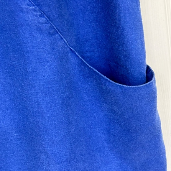 Boden  Shift Dress  * Jessica *  Lapis Blue * Size US 16L *  Chambray Linen Look - Picture 5 of 8